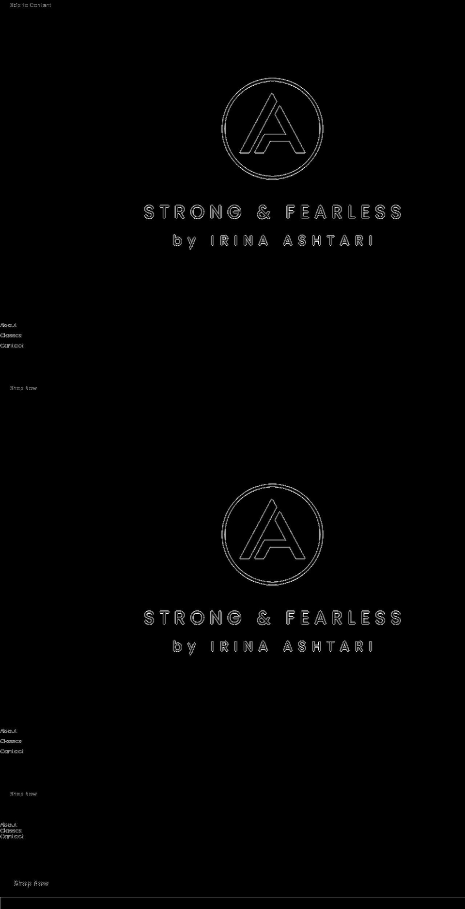 irinaashtari.com — Shopify storefront screenshot