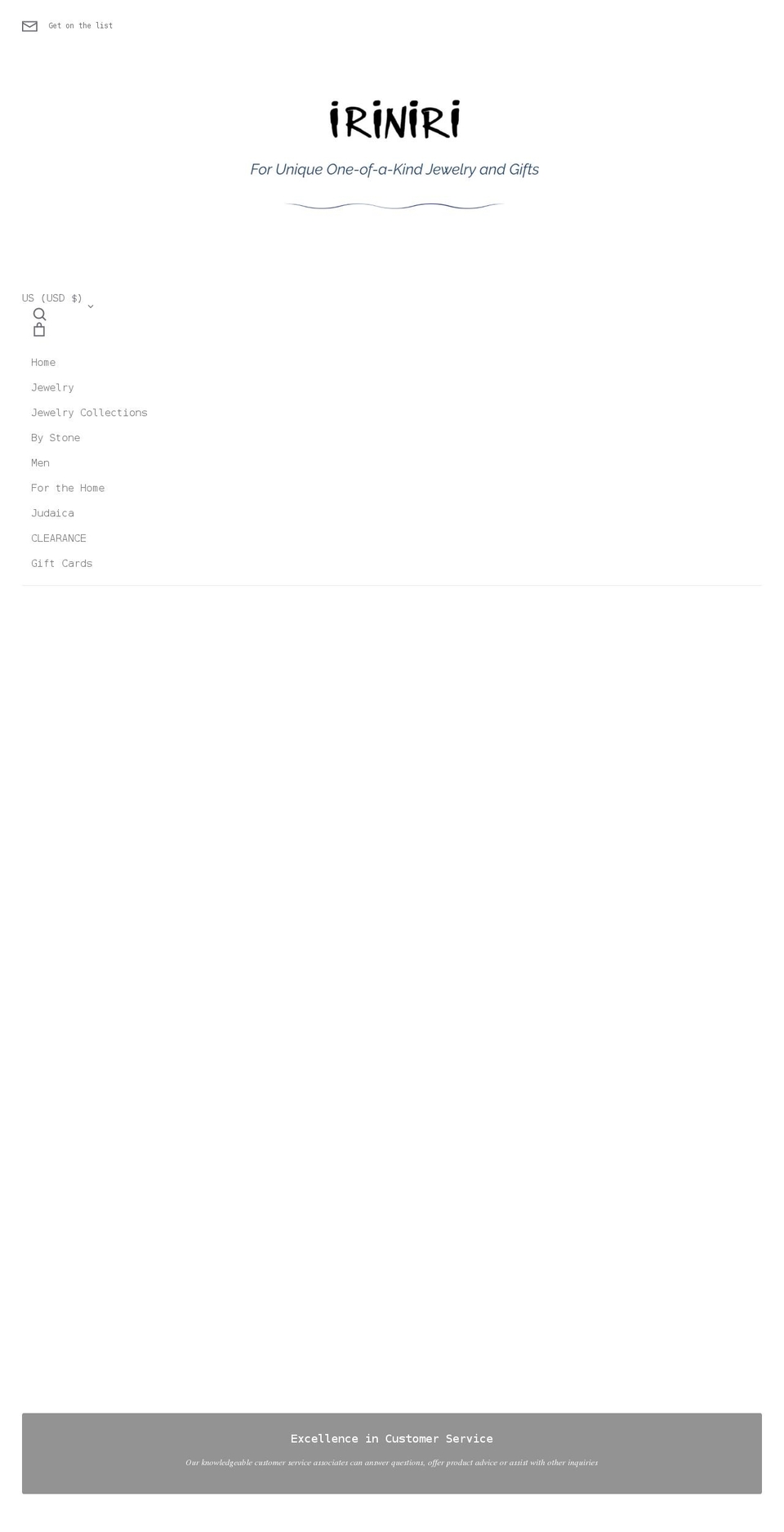 iriniridesigns.com shopify website screenshot