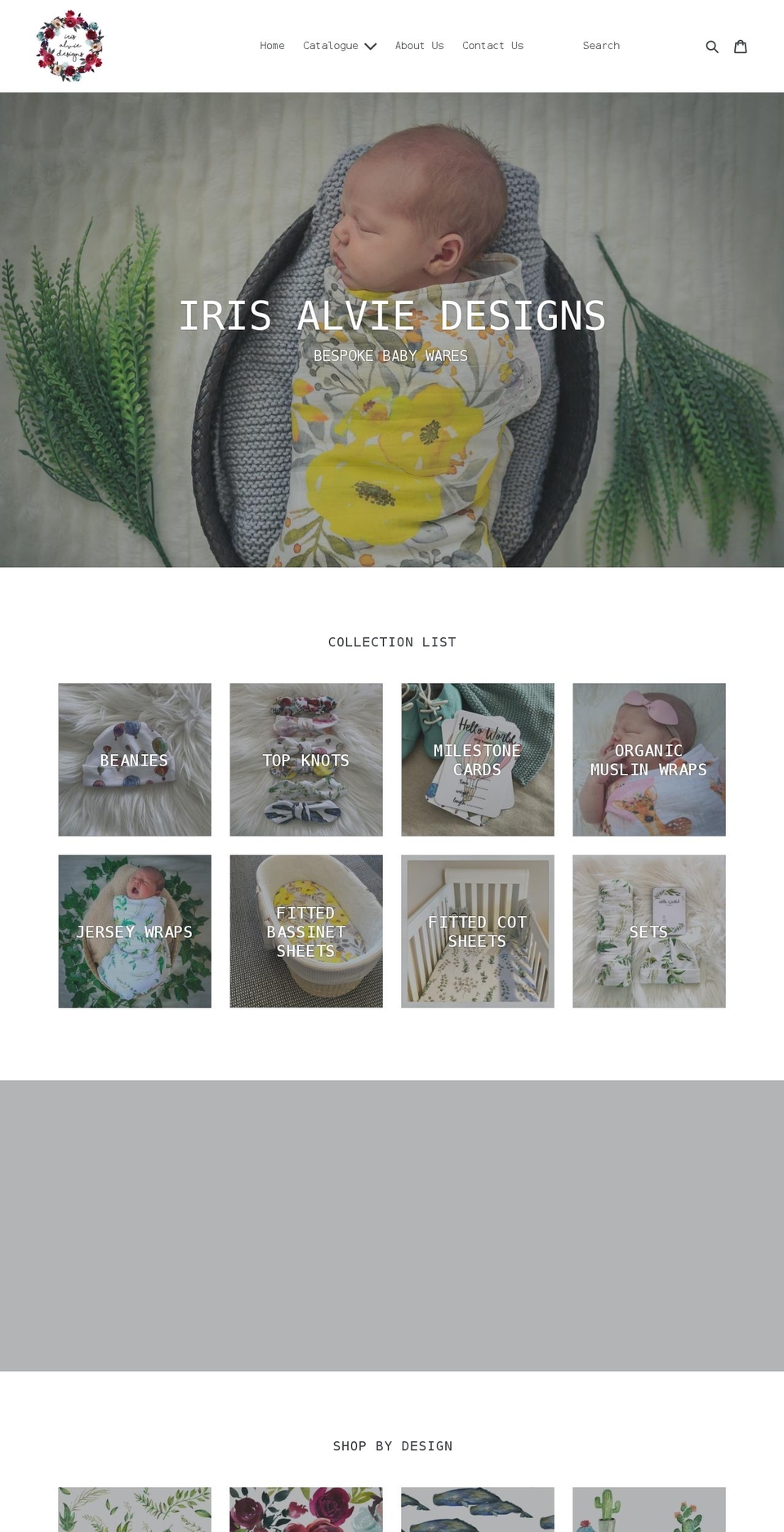 irisalvie.com shopify website screenshot