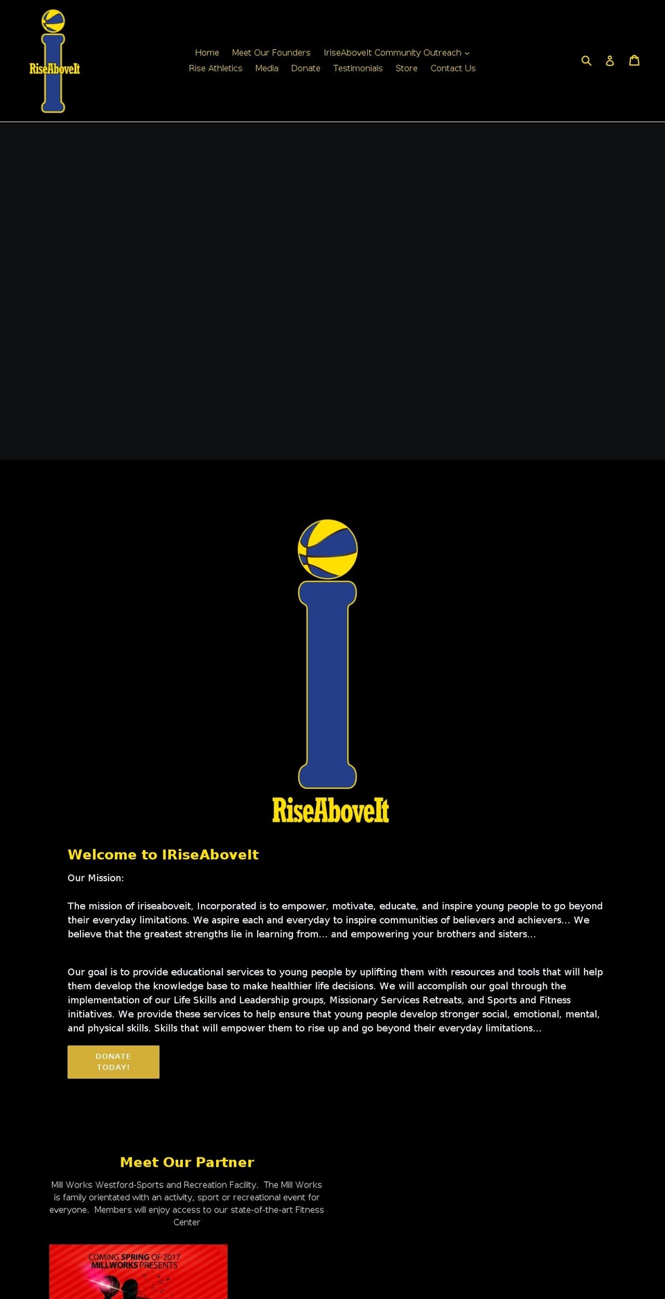 iriseaboveit.com — Shopify storefront screenshot