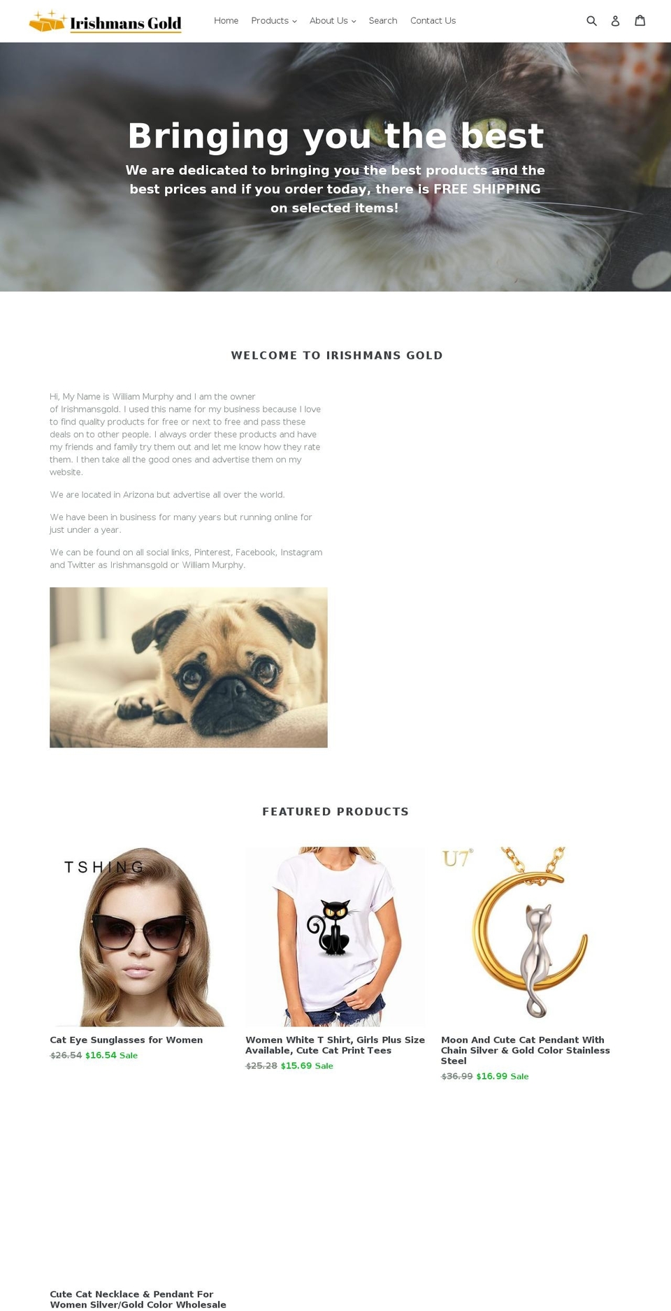 irish-mans-gold.com shopify website screenshot