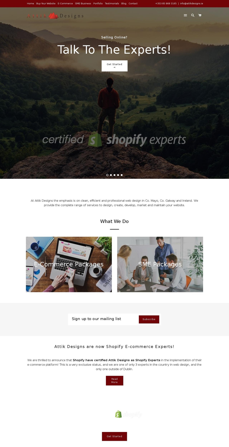 irish-webdesign.com shopify website screenshot