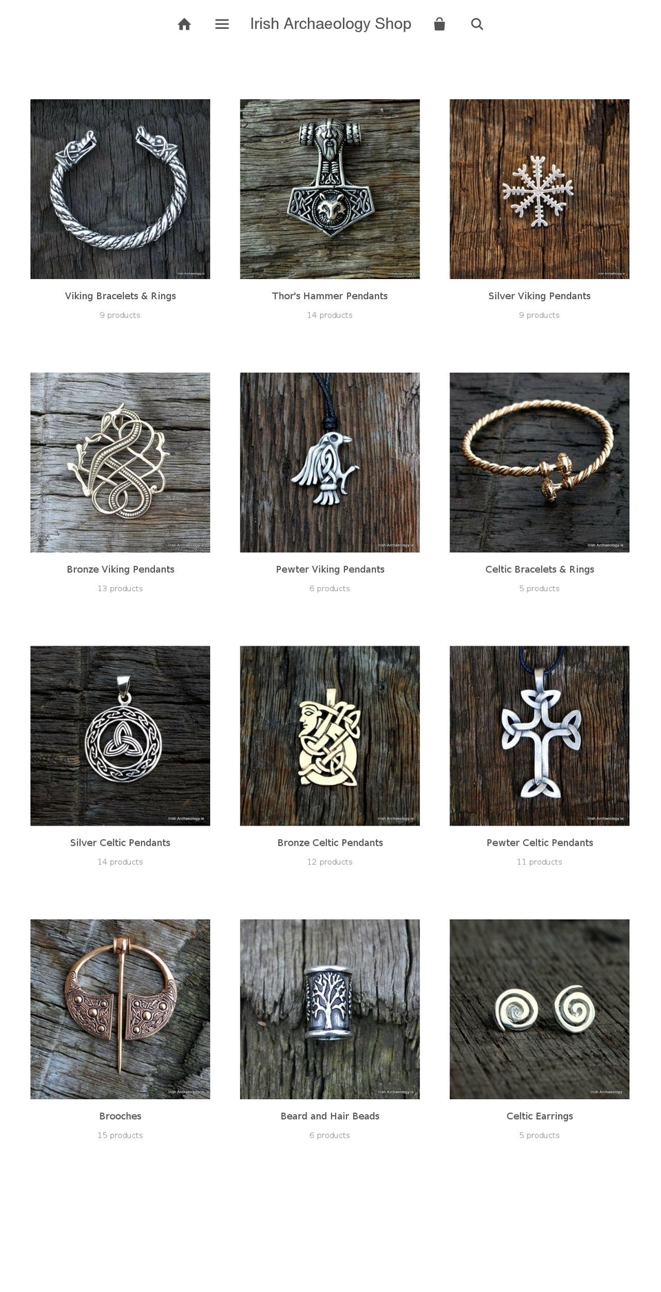 irisharchaeologyshop.com shopify website screenshot