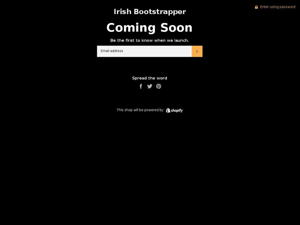 irishbootstrapper.com — Shopify storefront screenshot