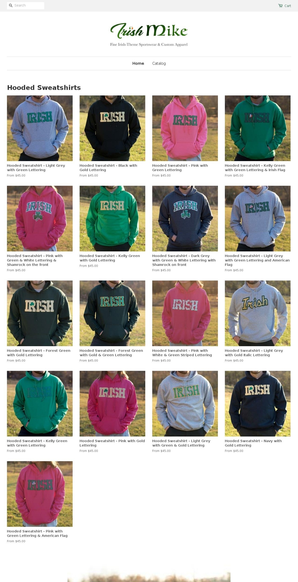 irishmike.com shopify website screenshot