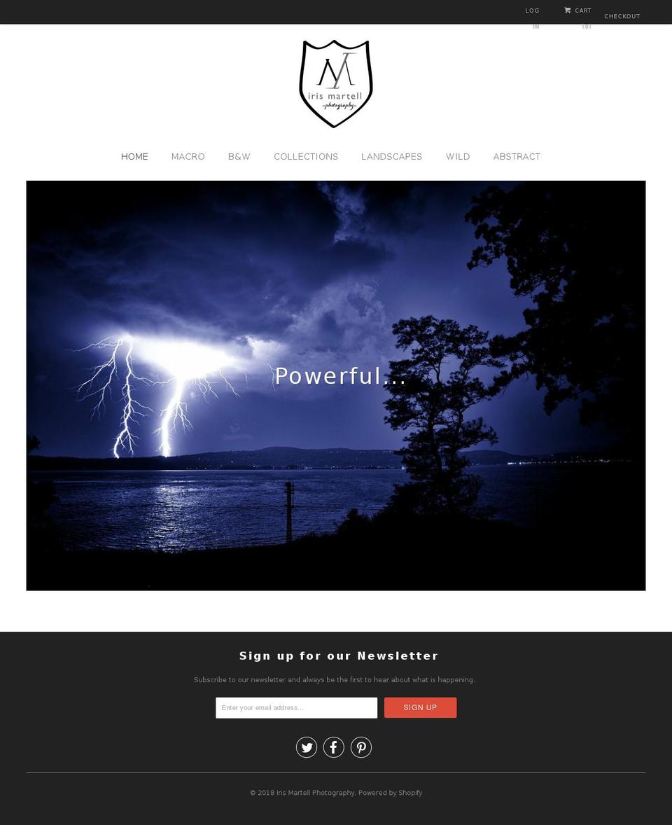 irismartell.com — Shopify storefront screenshot