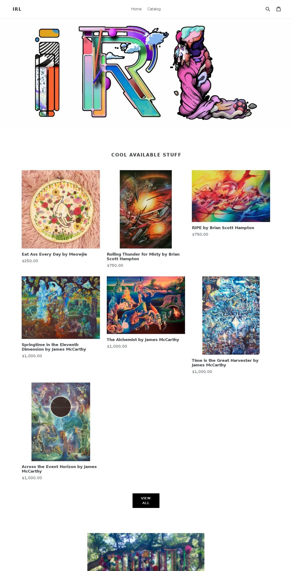 irlart.com shopify website screenshot