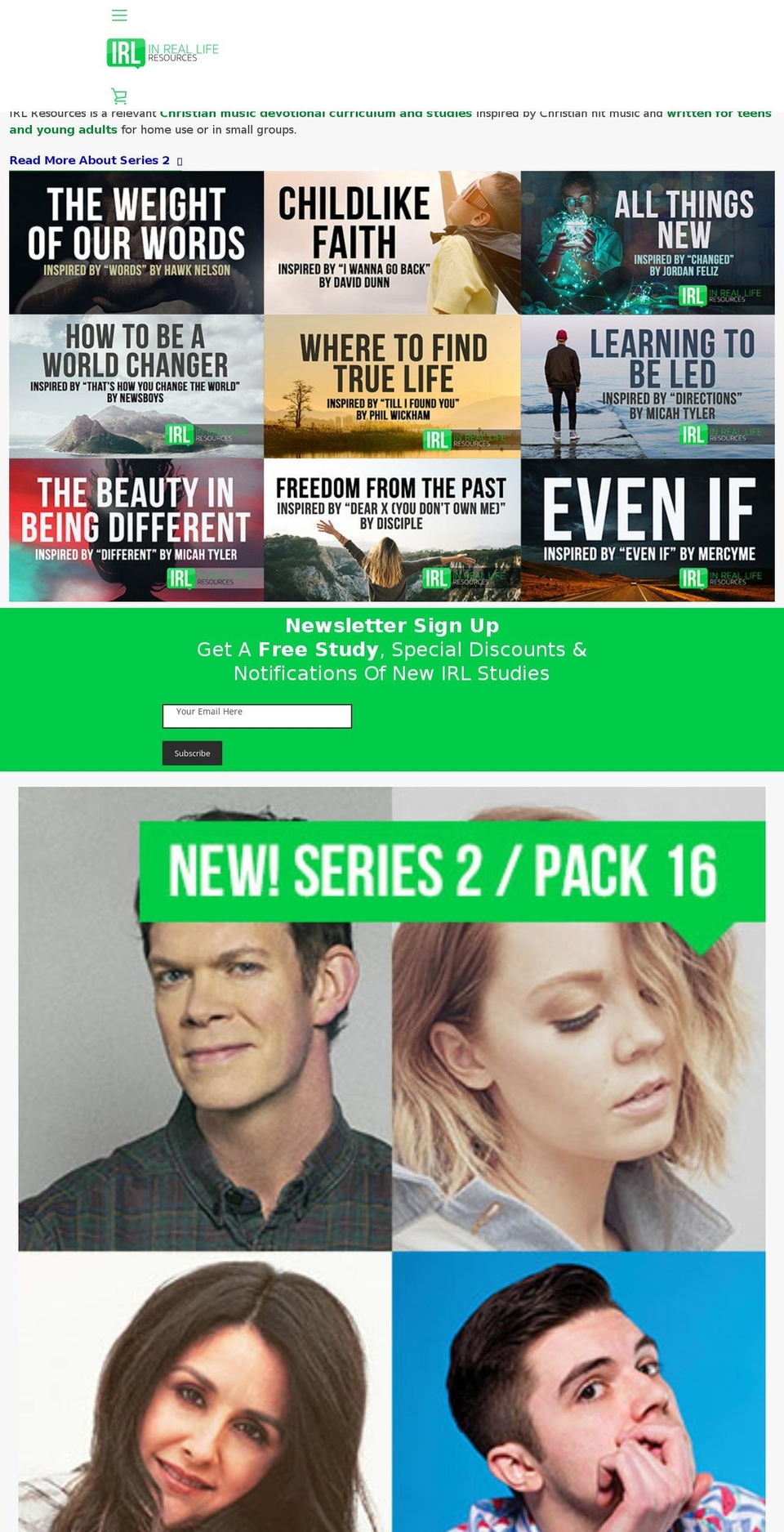 irlresources.com — Shopify storefront screenshot