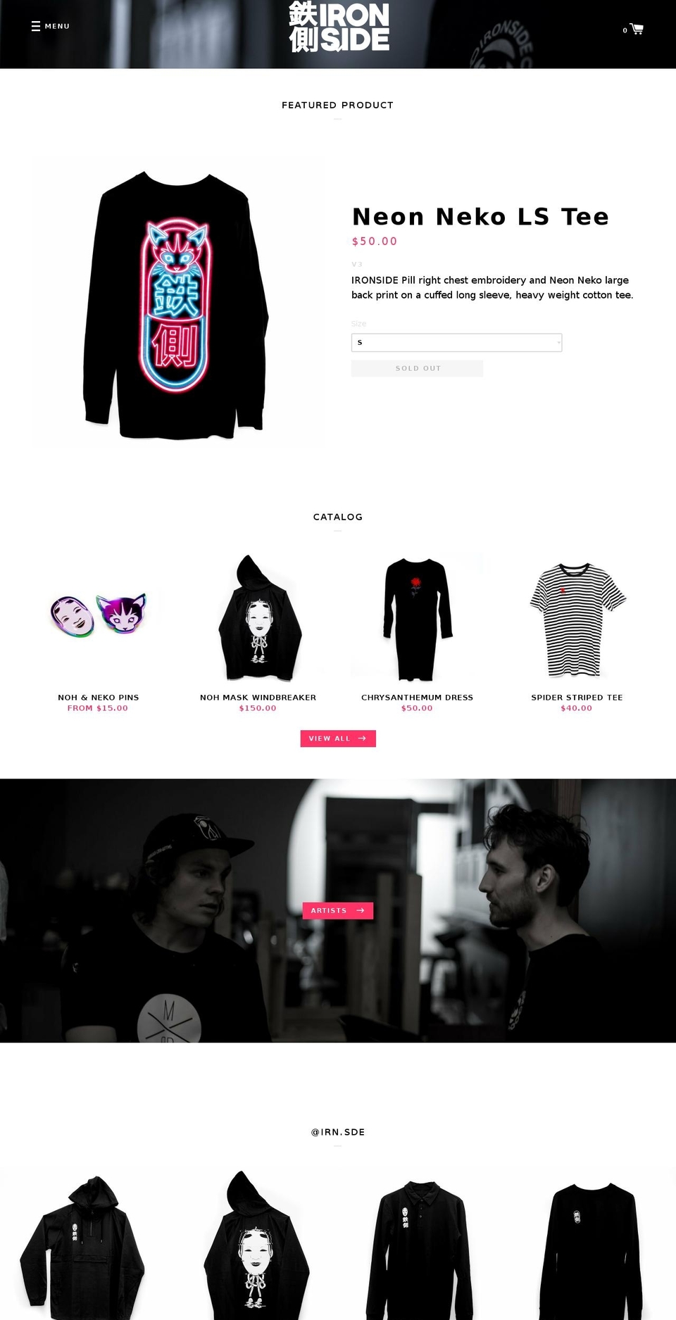 irnsde.com shopify website screenshot