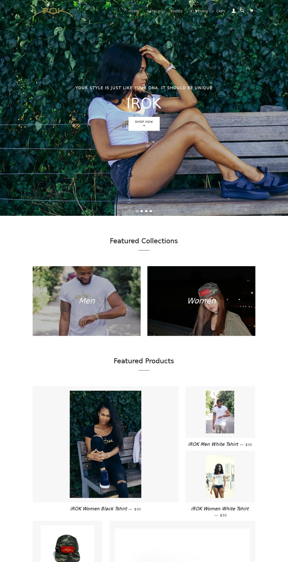 irokdesignz.com — Shopify storefront screenshot