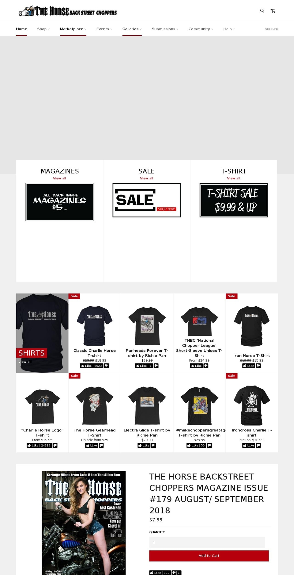 iron-horse-magazine.net shopify website screenshot
