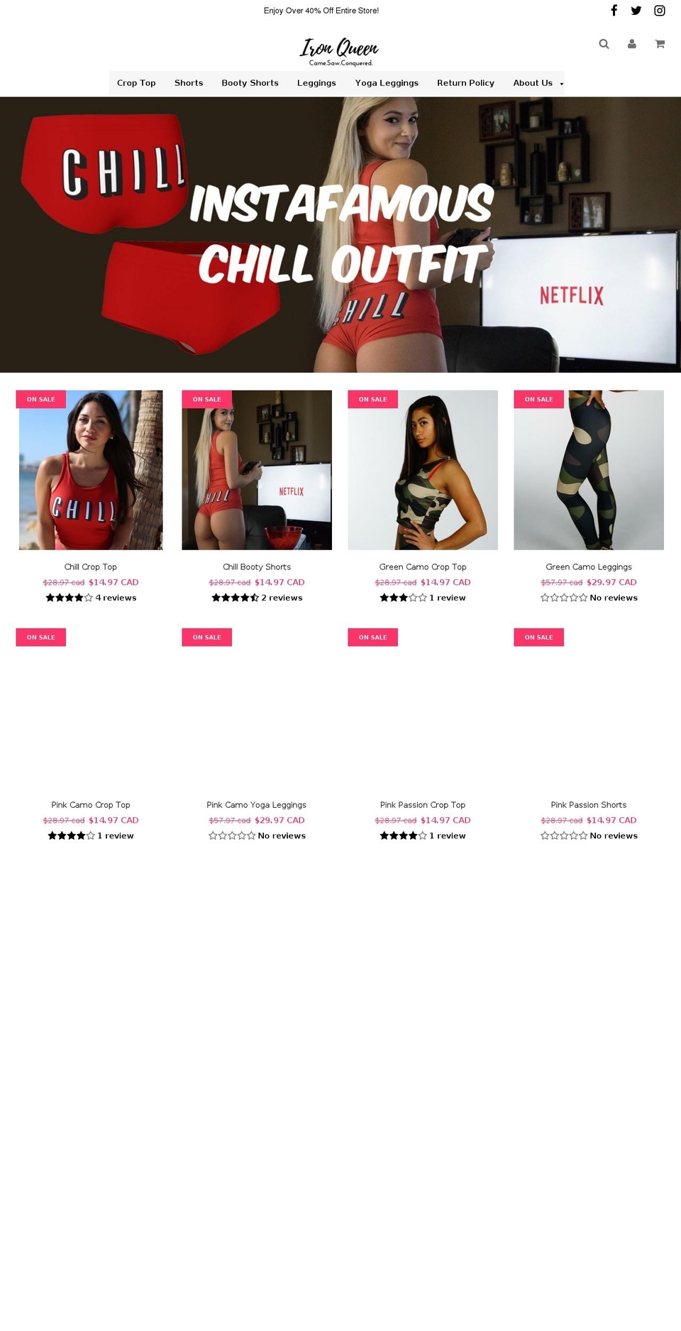 iron-queen.com — Shopify storefront screenshot
