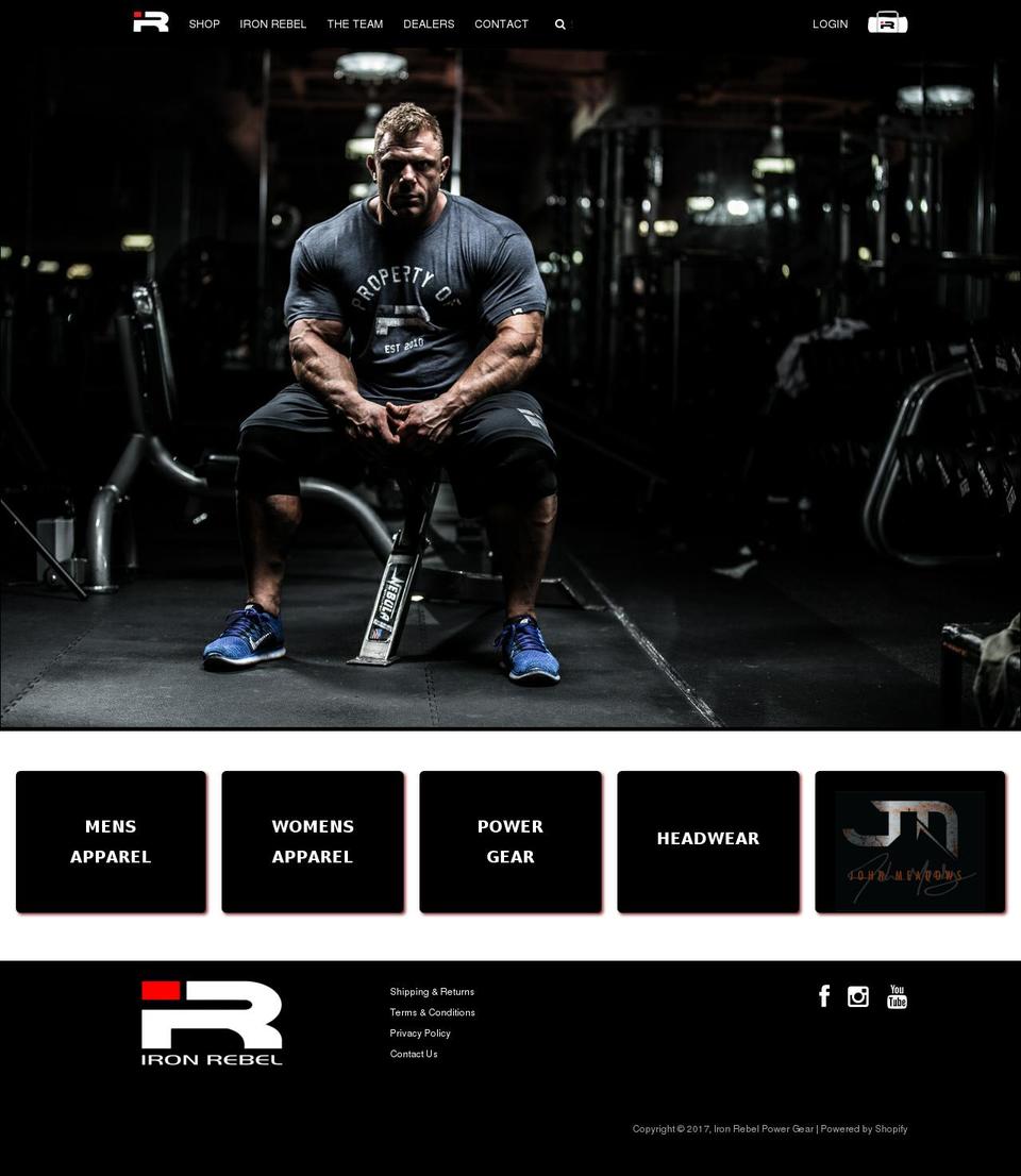 iron-rebel.com shopify website screenshot