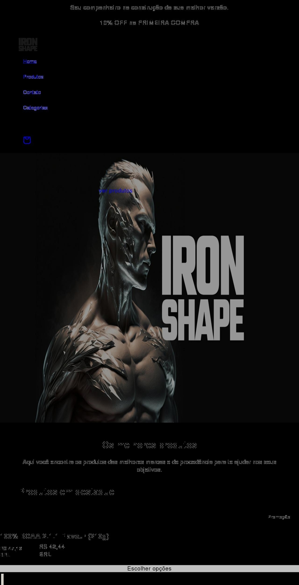 iron-shape.com shopify website screenshot