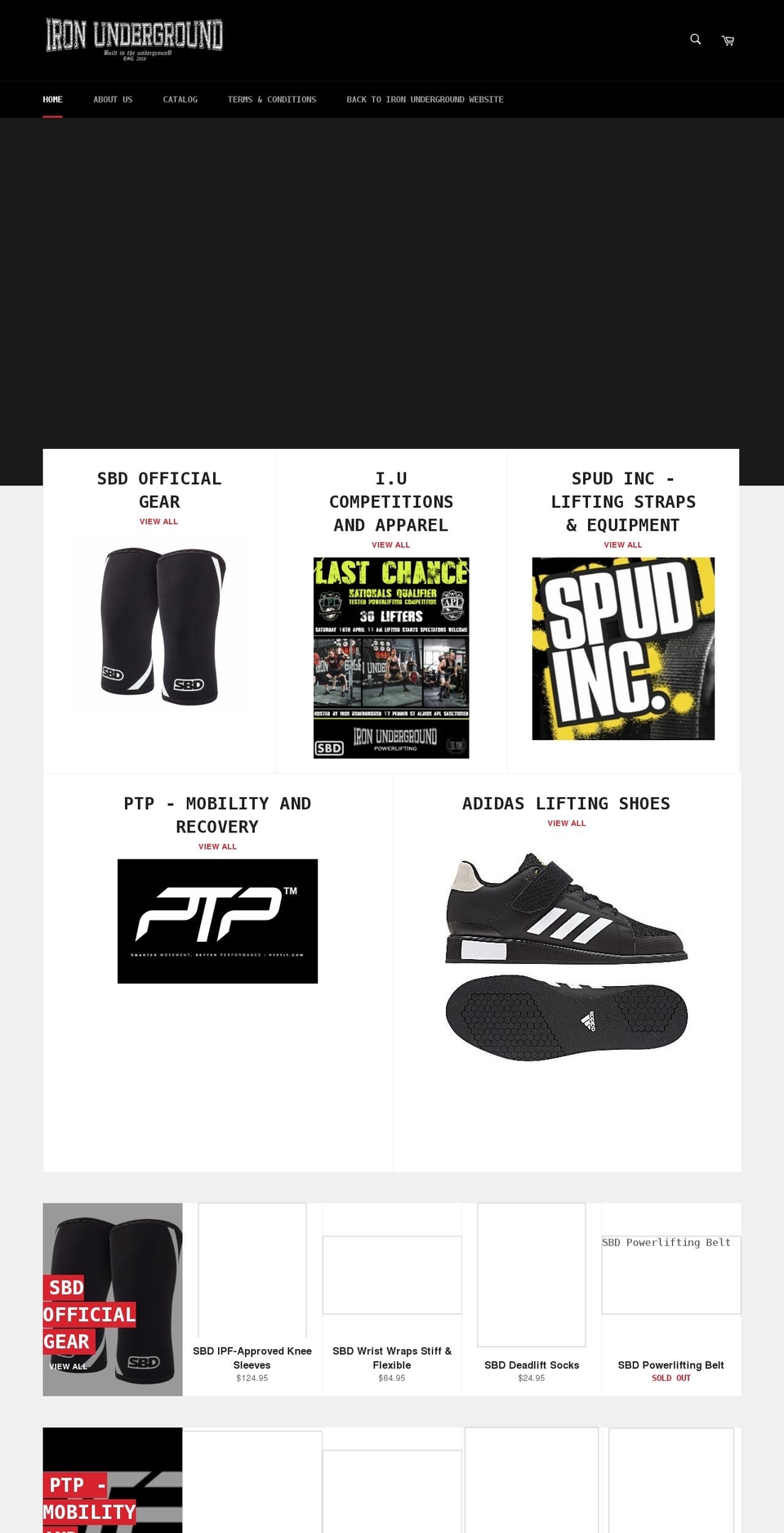 iron-underground-online-store.myshopify.com shopify website screenshot
