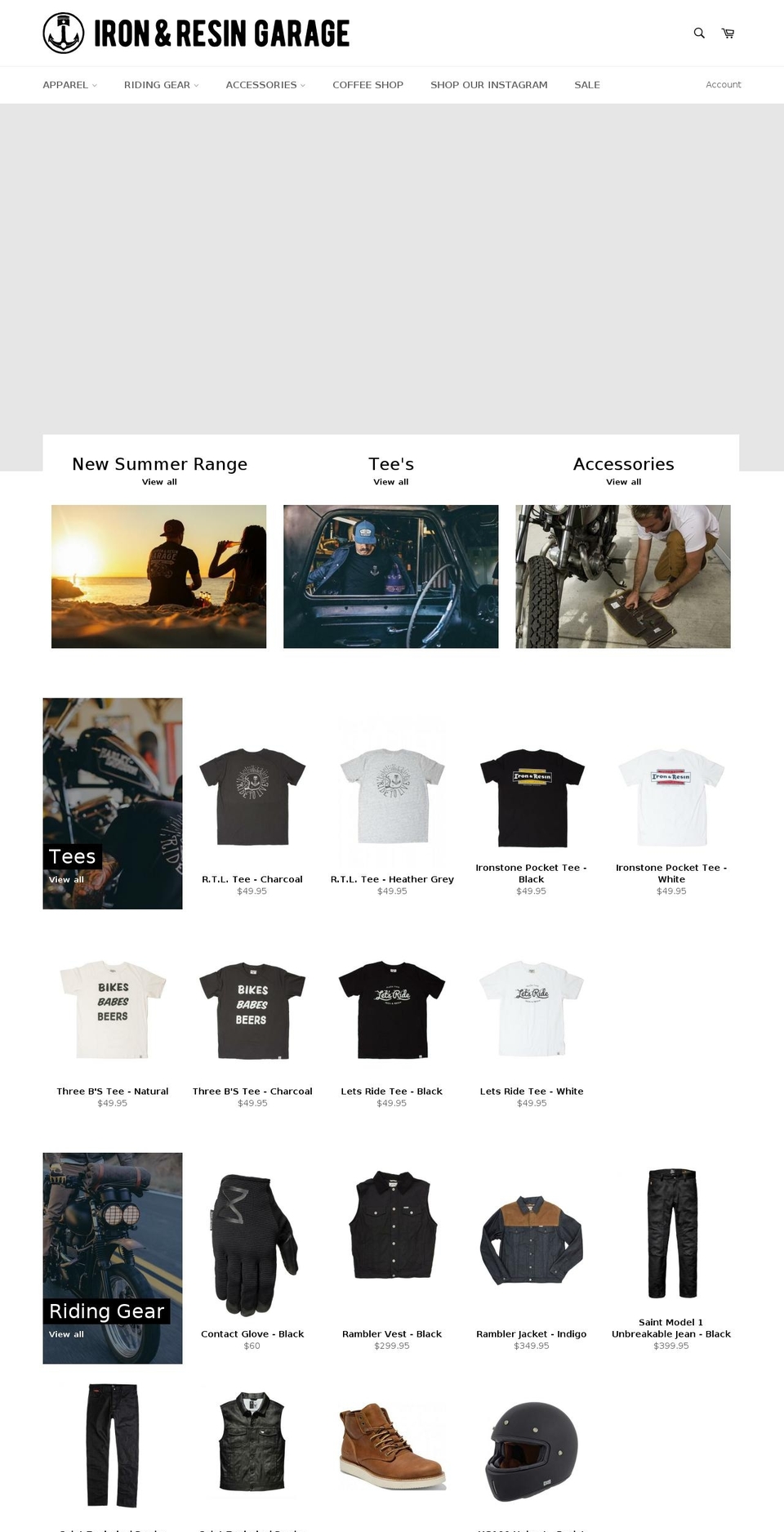 ironandresin.com.au shopify website screenshot