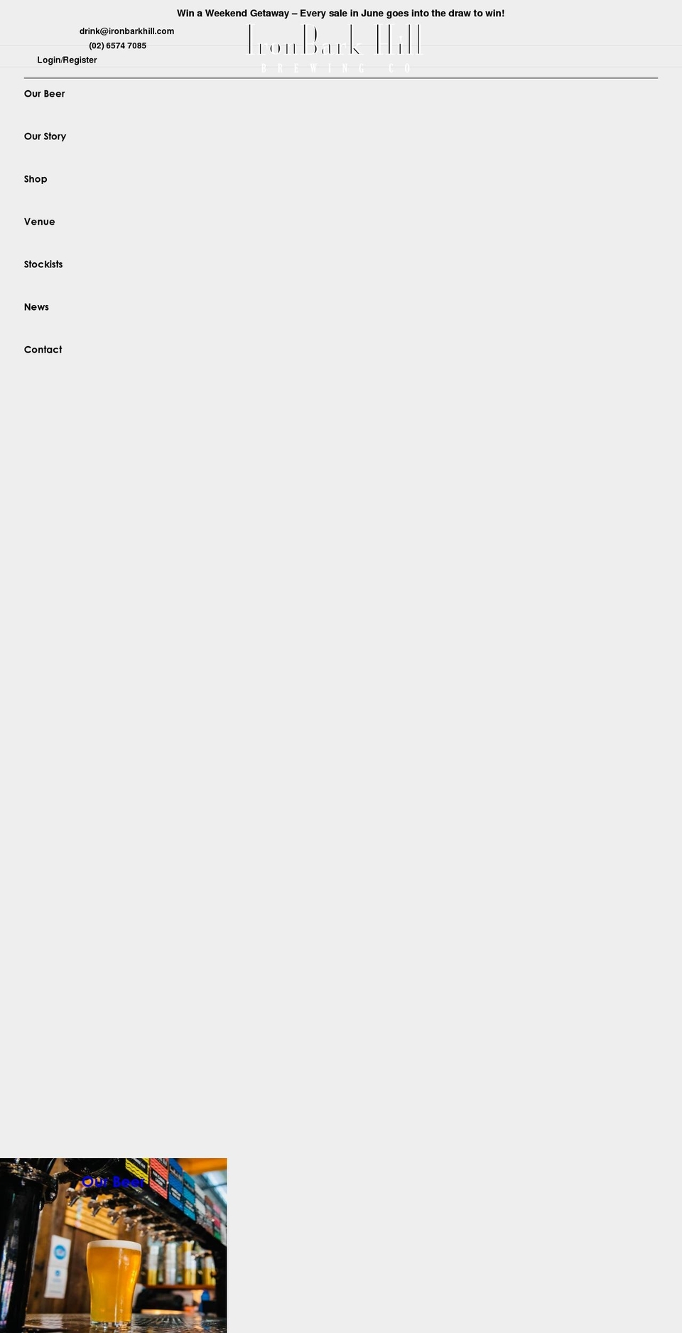 ironbarkhill.com shopify website screenshot