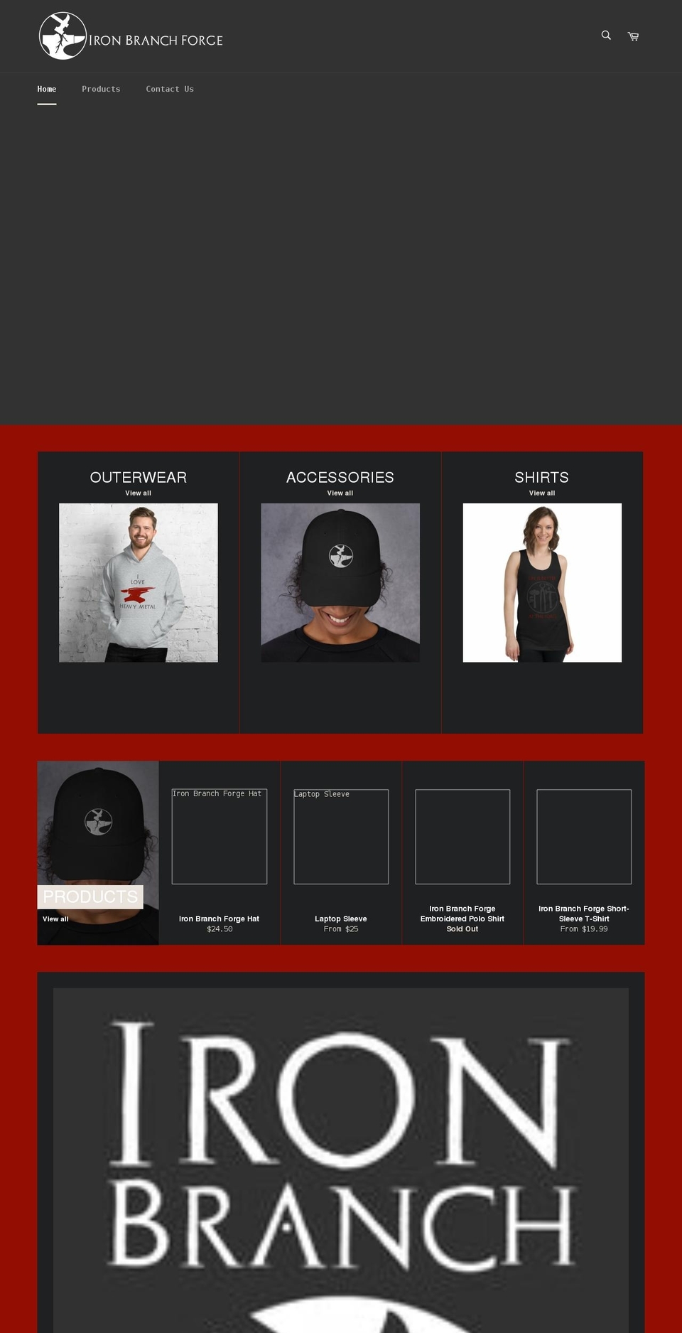 ironbranch-forge.com shopify website screenshot