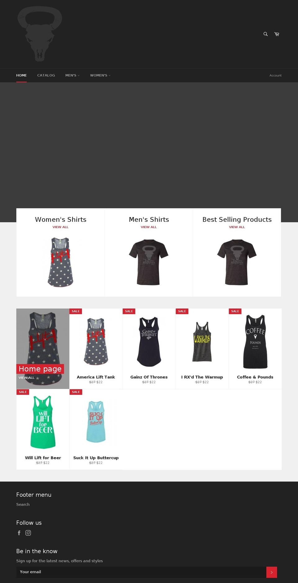 ironbrandco.com — Shopify storefront screenshot