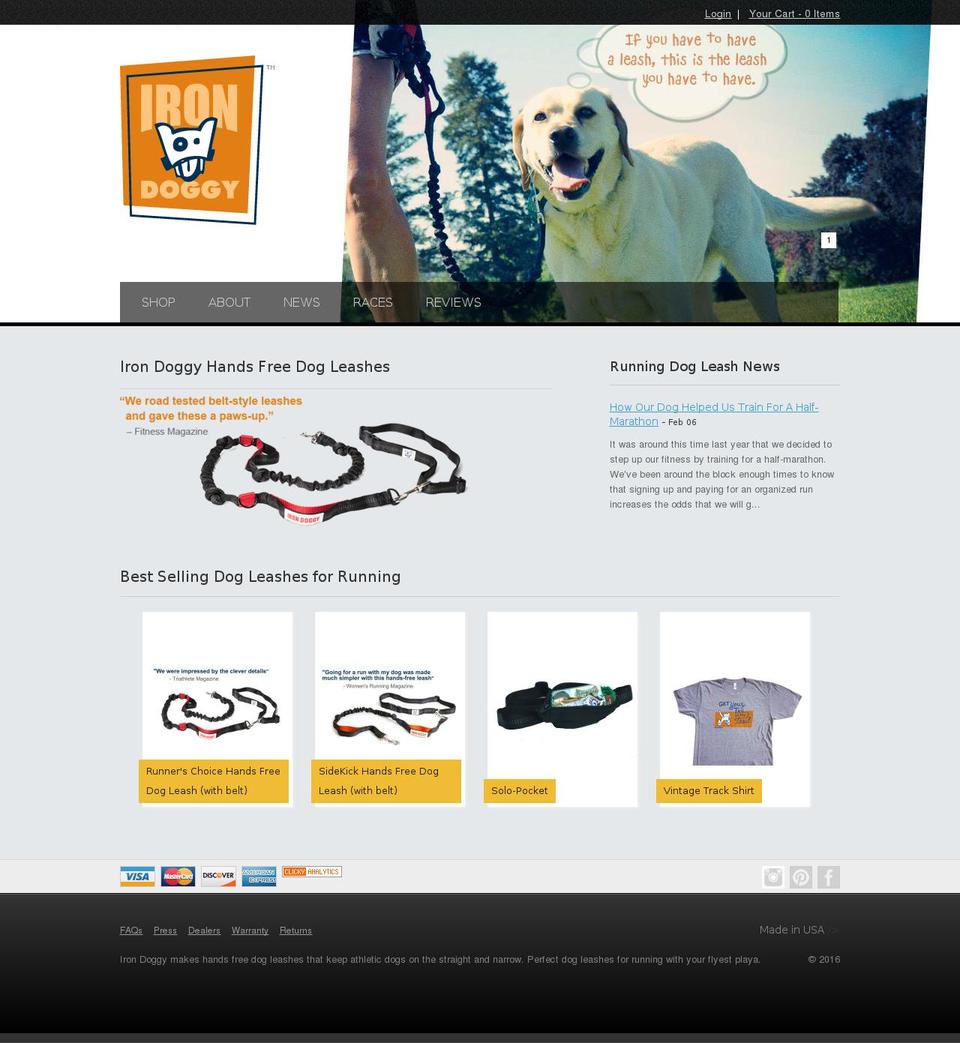 irondoggy.com shopify website screenshot
