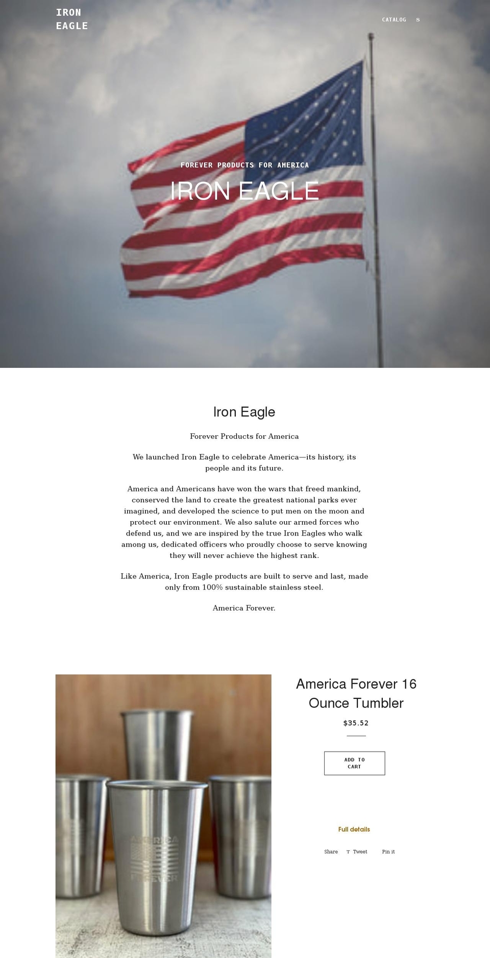 ironeagle.com shopify website screenshot