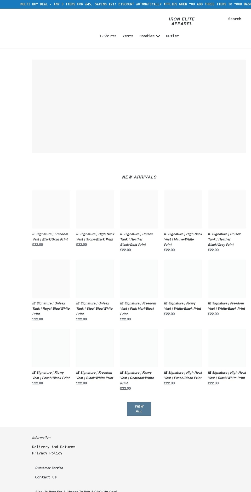 ironeliteapparel.com shopify website screenshot