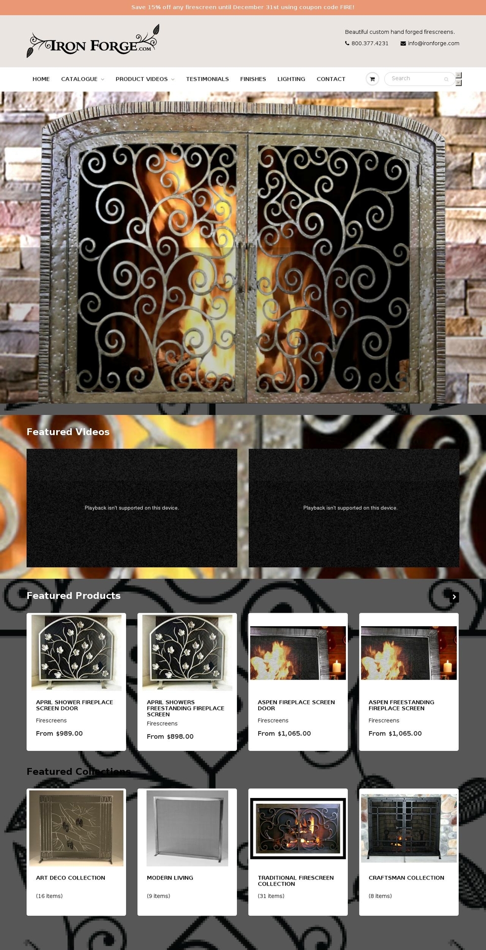 ironforge.com shopify website screenshot