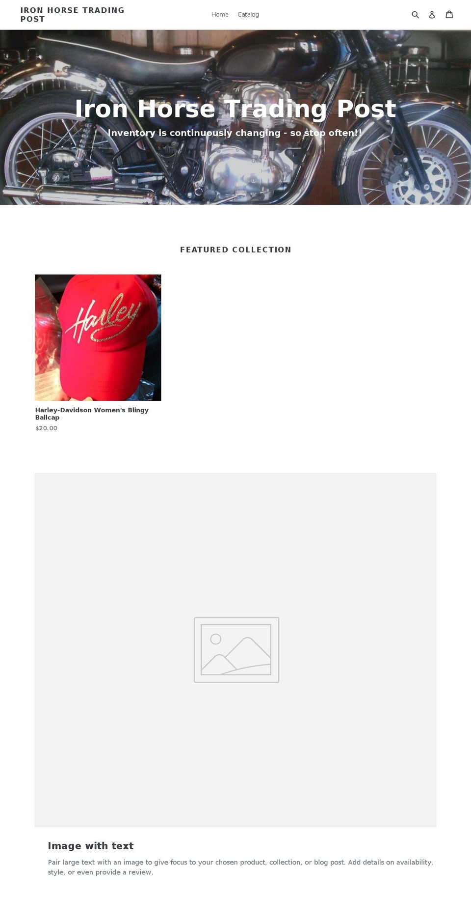 ironhorsetradingpost.com — Shopify storefront screenshot