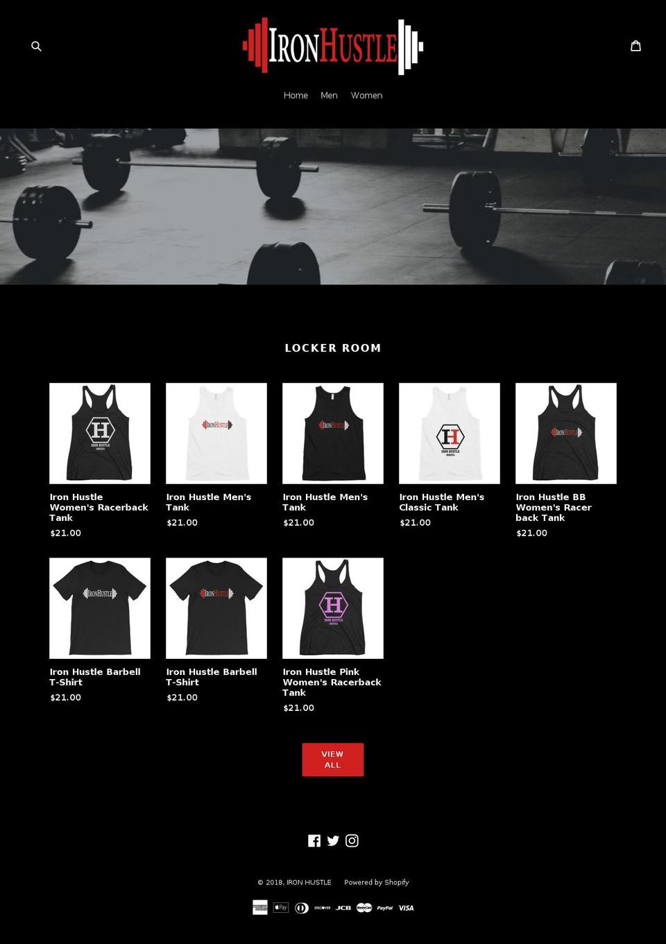 ironhustle.com — Shopify storefront screenshot