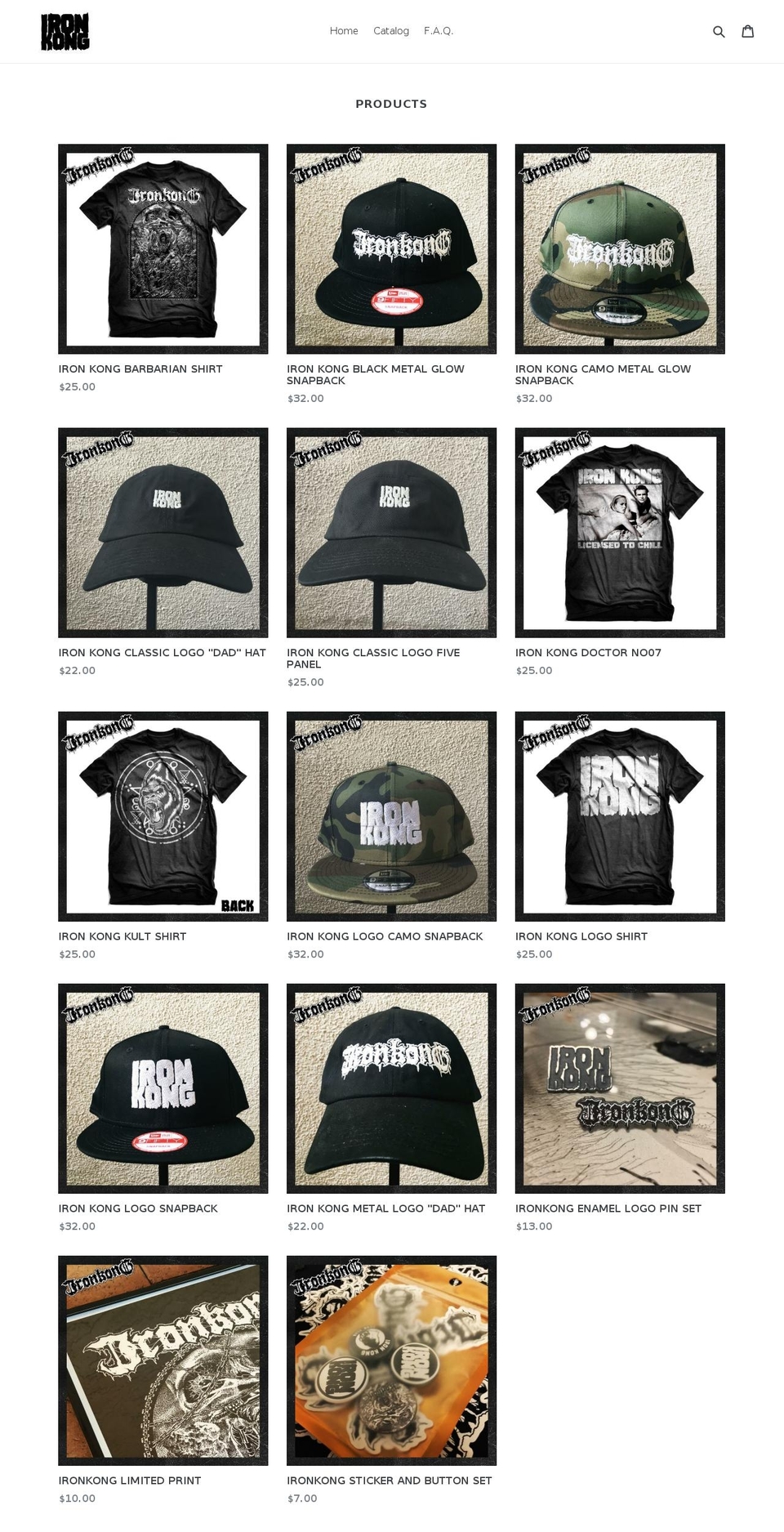 ironkong.com shopify website screenshot