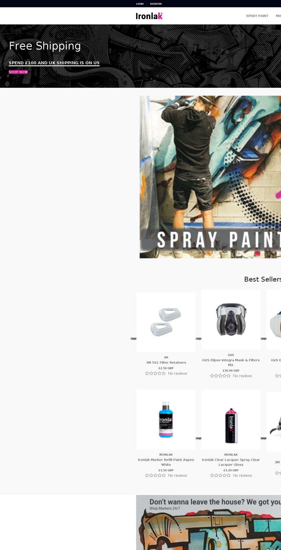 ironlak.eu shopify website screenshot