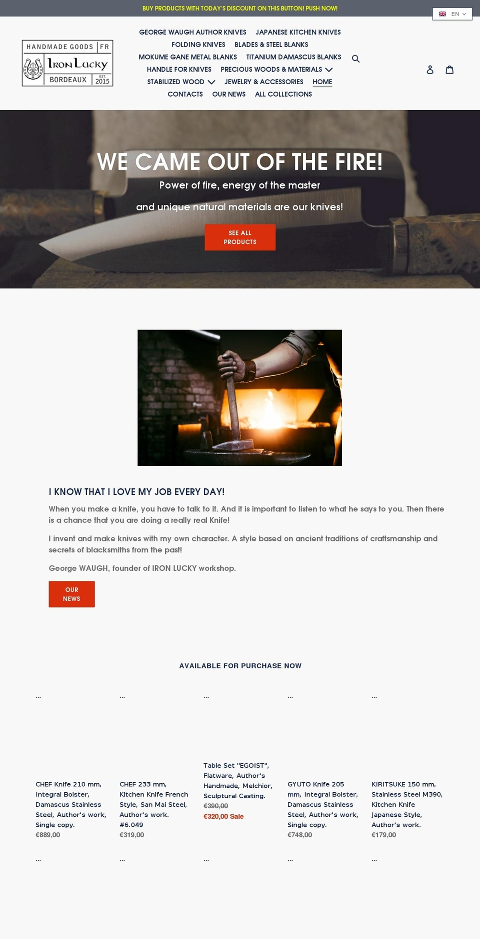 ironlucky.com shopify website screenshot