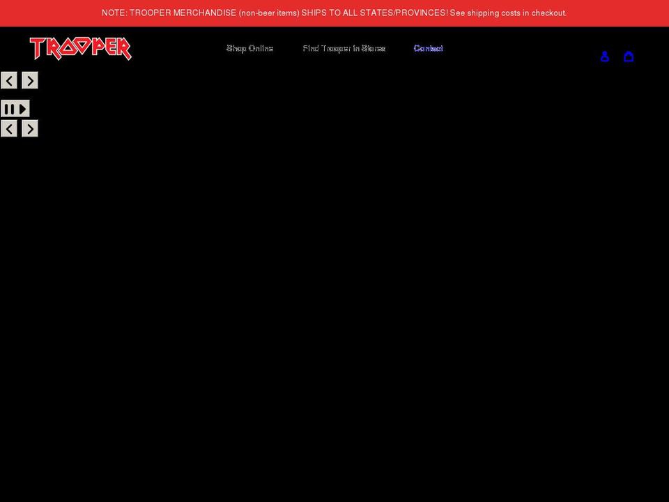 ironmaidenbeer.ca shopify website screenshot