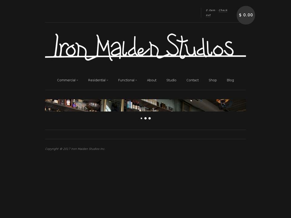 ironmaidenstudios.com shopify website screenshot