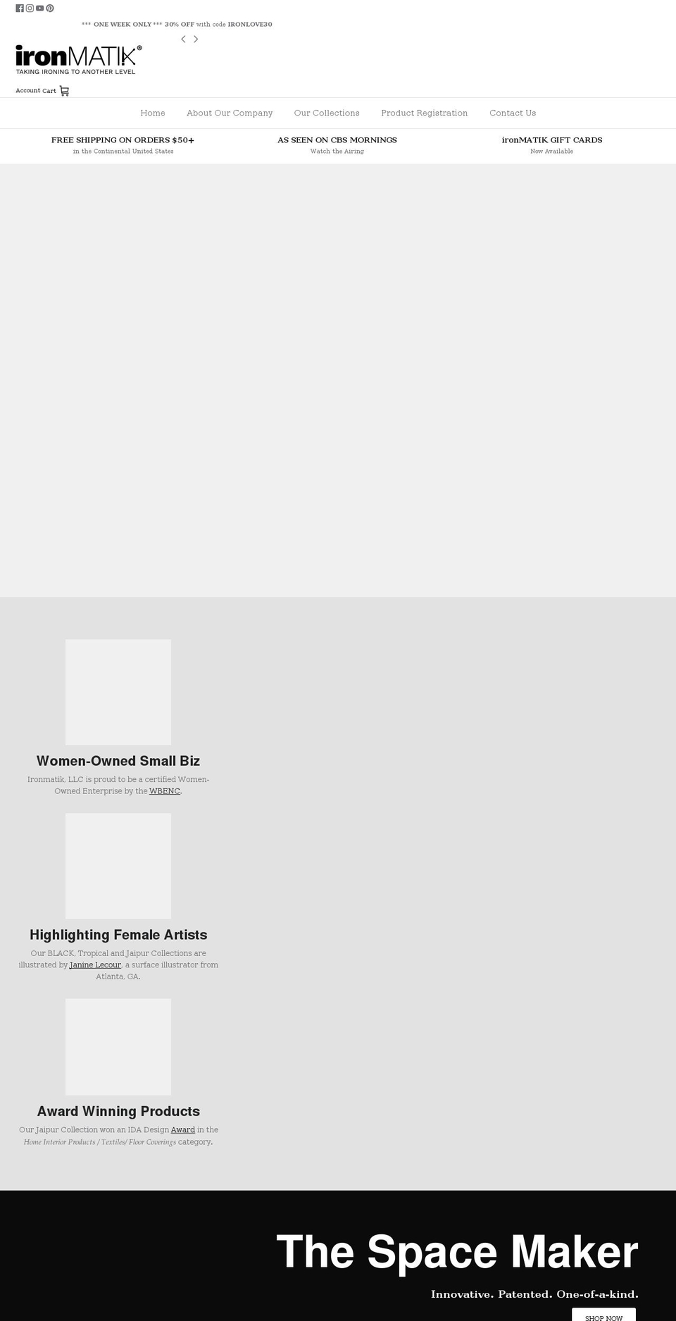 ironmatik.com shopify website screenshot