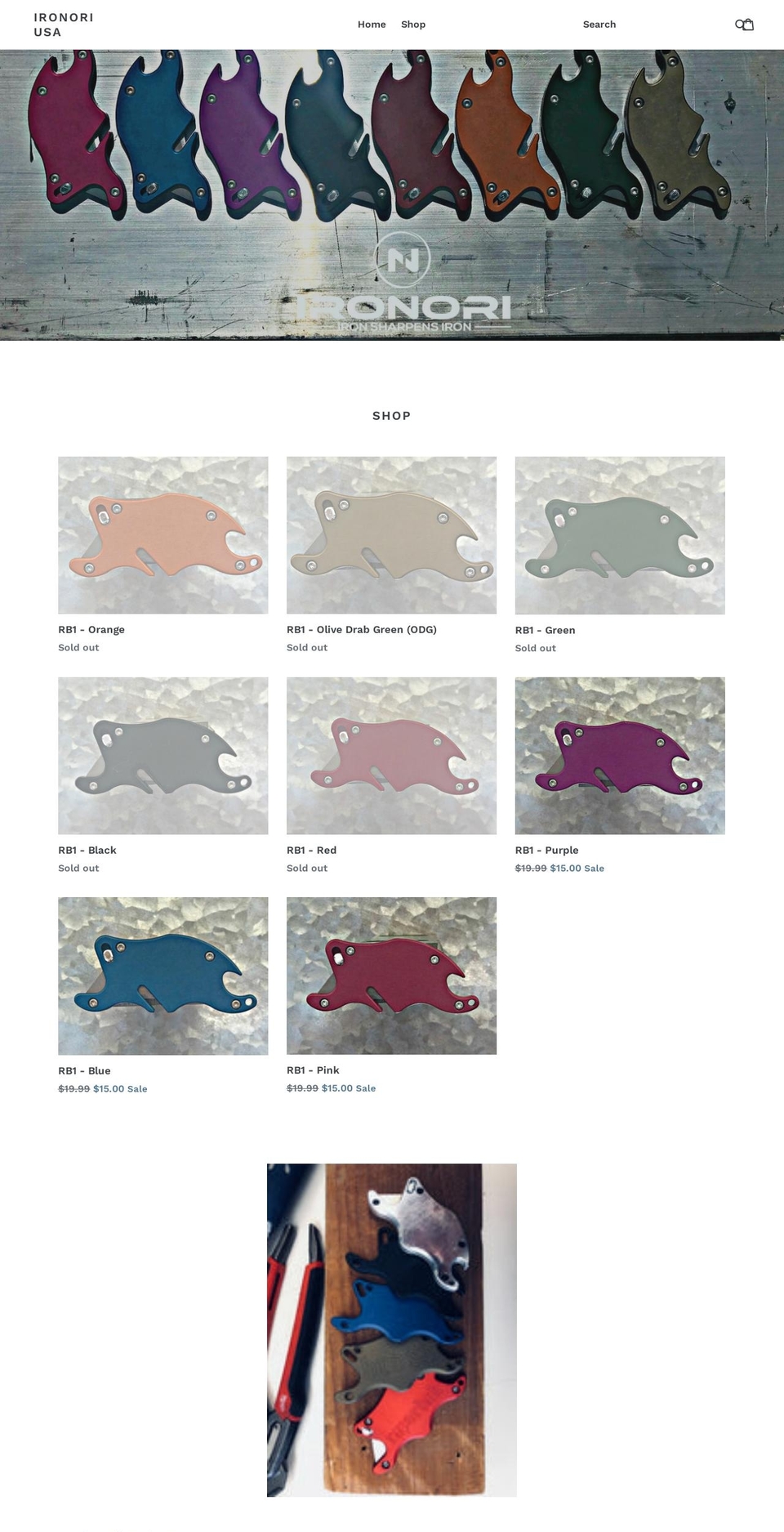 ironoriusa.com shopify website screenshot