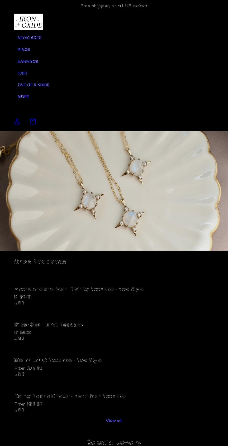 ironoxidedesigns.com shopify website screenshot