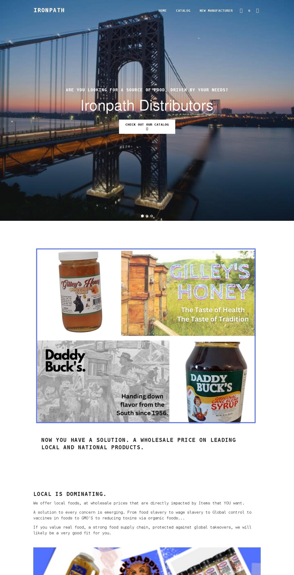 ironpathdistributors.com shopify website screenshot