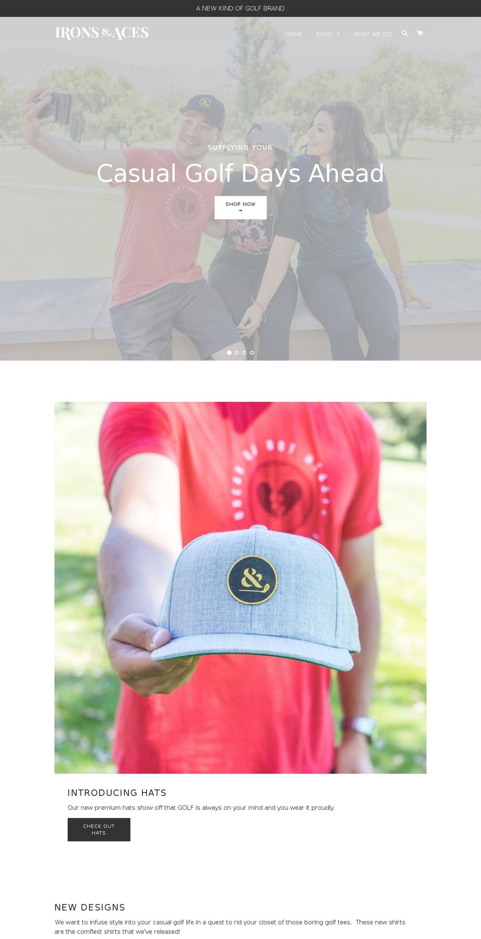 ironsandaces.com — Shopify storefront screenshot