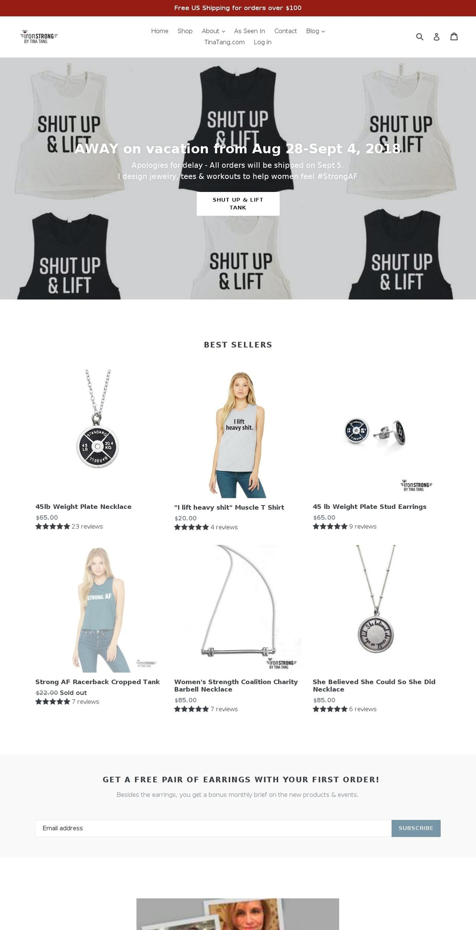 ironstrongjewelry.com shopify website screenshot