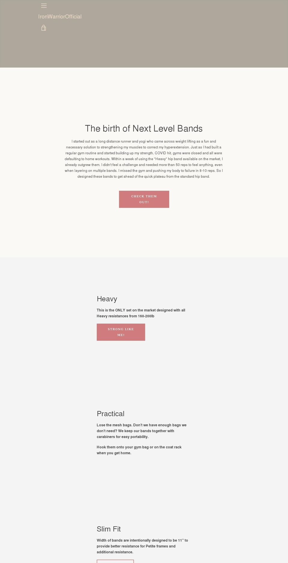 ironwarriorofficial.com shopify website screenshot