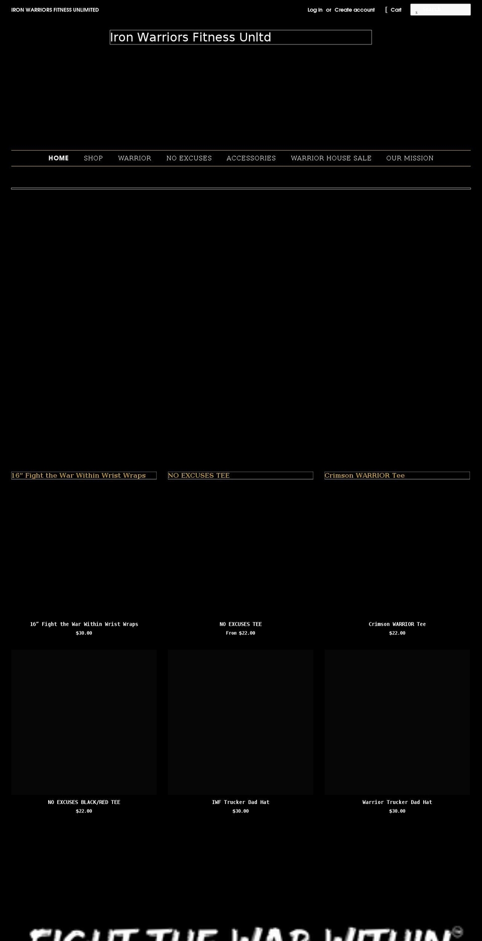 ironwarriorsfitness.net shopify website screenshot