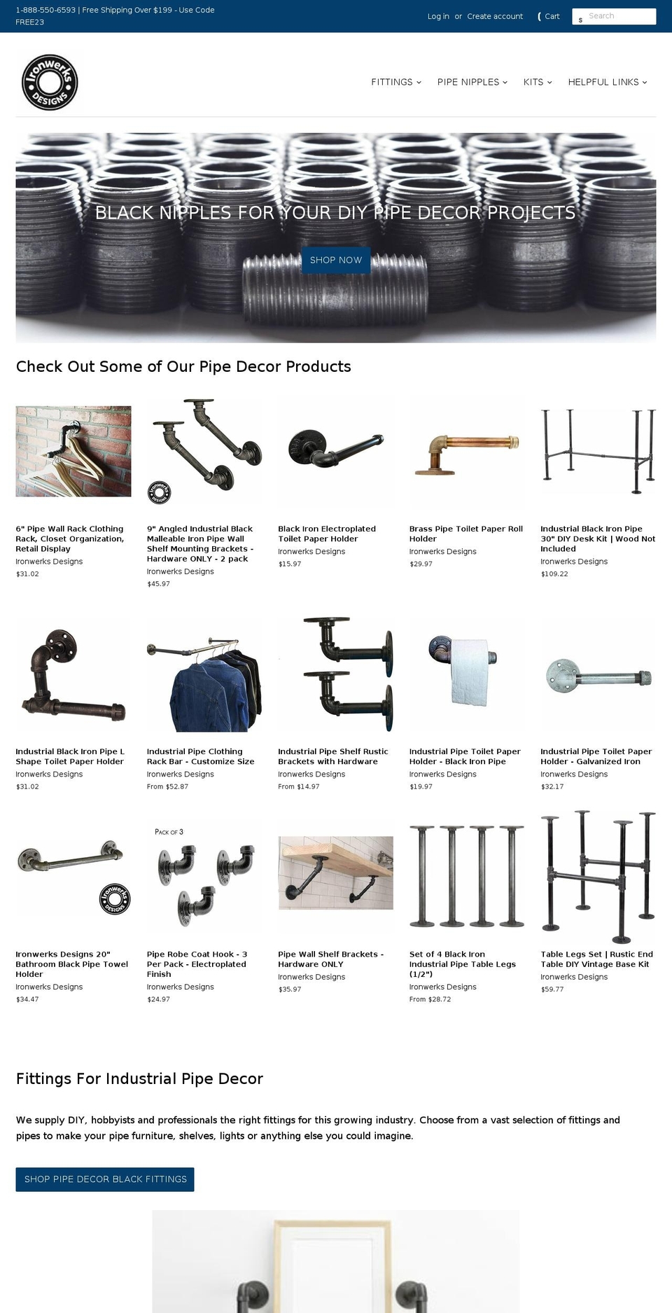 ironwerksdesigns.com shopify website screenshot