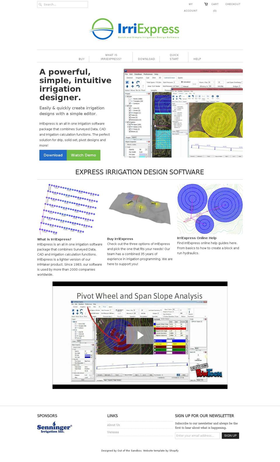 irriexpress.com shopify website screenshot