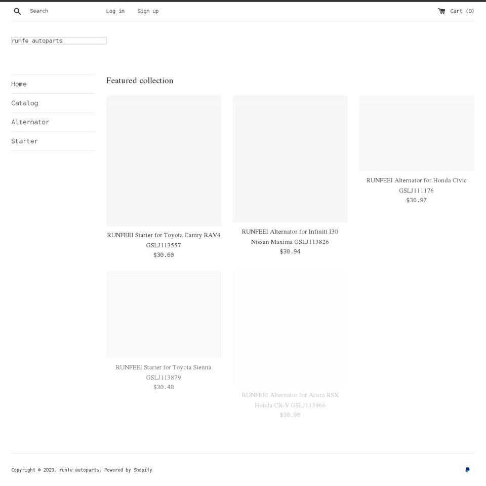 irunfei.com shopify website screenshot