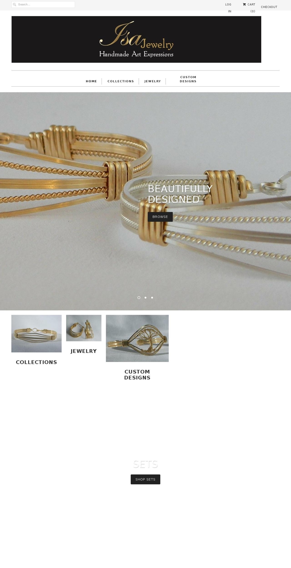 isa-jewelry.com — Shopify storefront screenshot