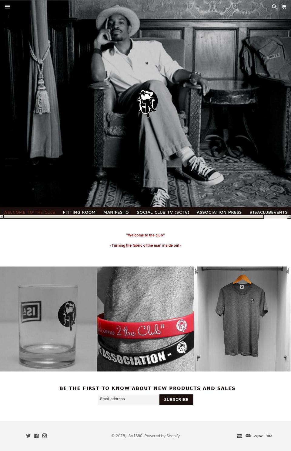 isa1580.com — Shopify storefront screenshot
