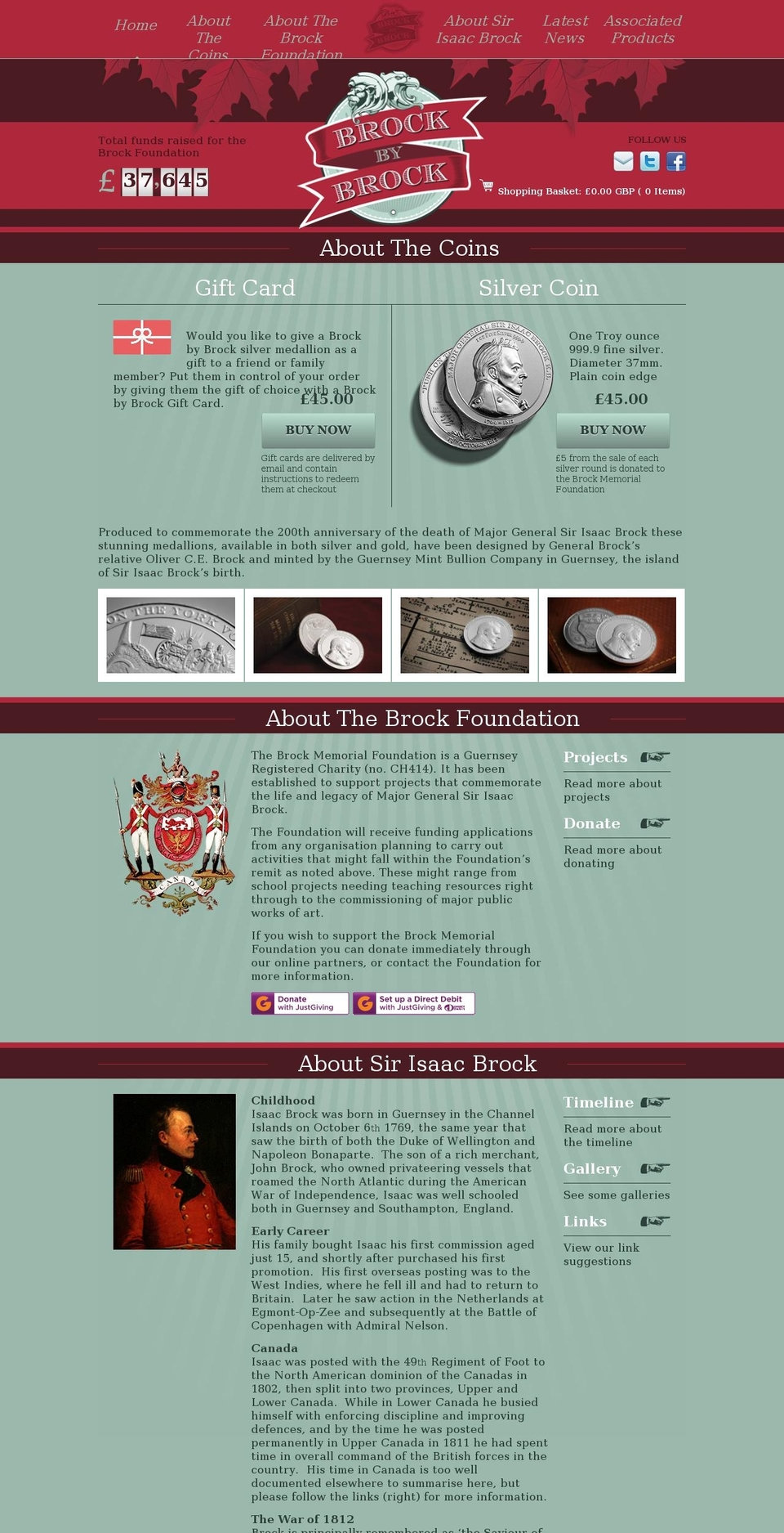 isaacbrock.com shopify website screenshot
