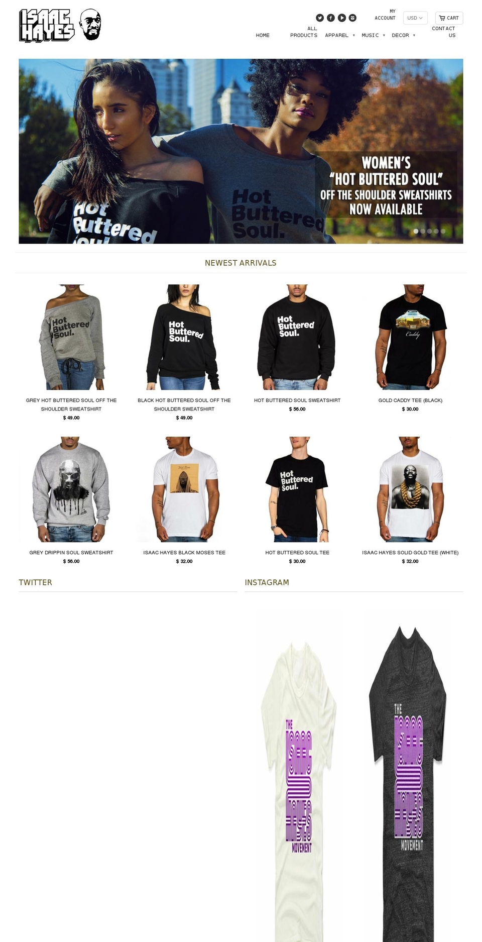 isaachayes.com shopify website screenshot