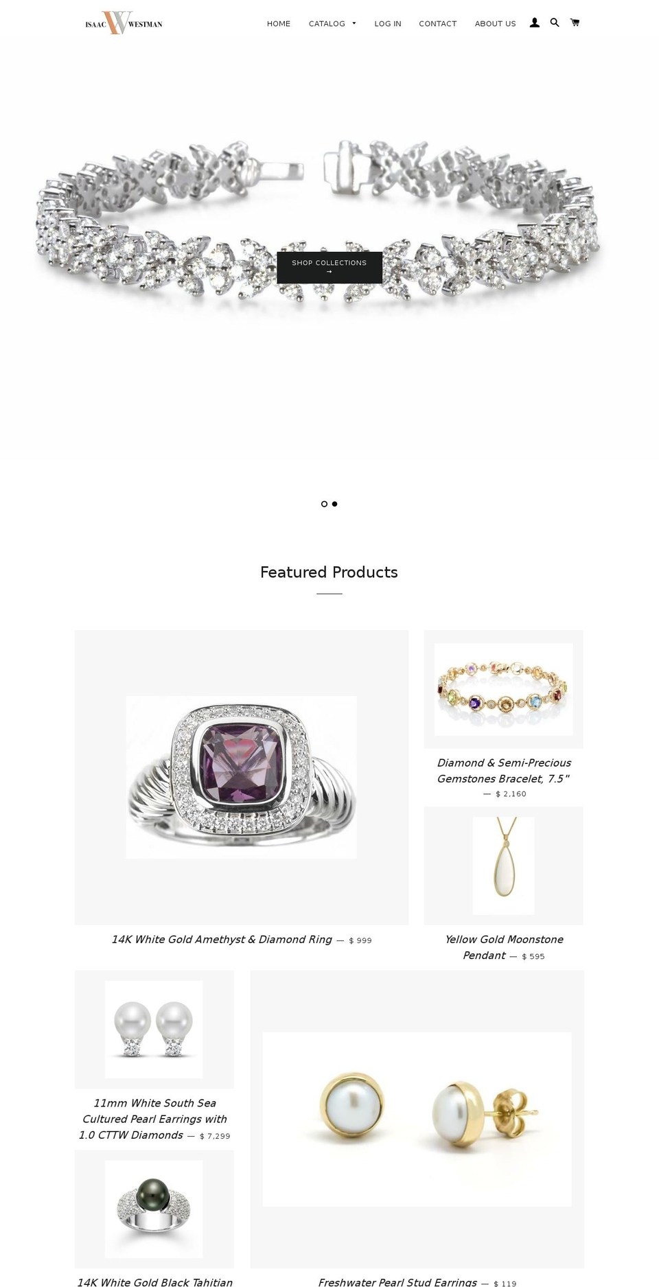 isaacwestmanjewelers.com shopify website screenshot